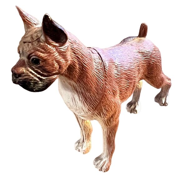 Vintage Collectible Boxer Dog Figurine Plastic 3.5" H x 5.25" L Model B2 Classic - Picture 3 of 13